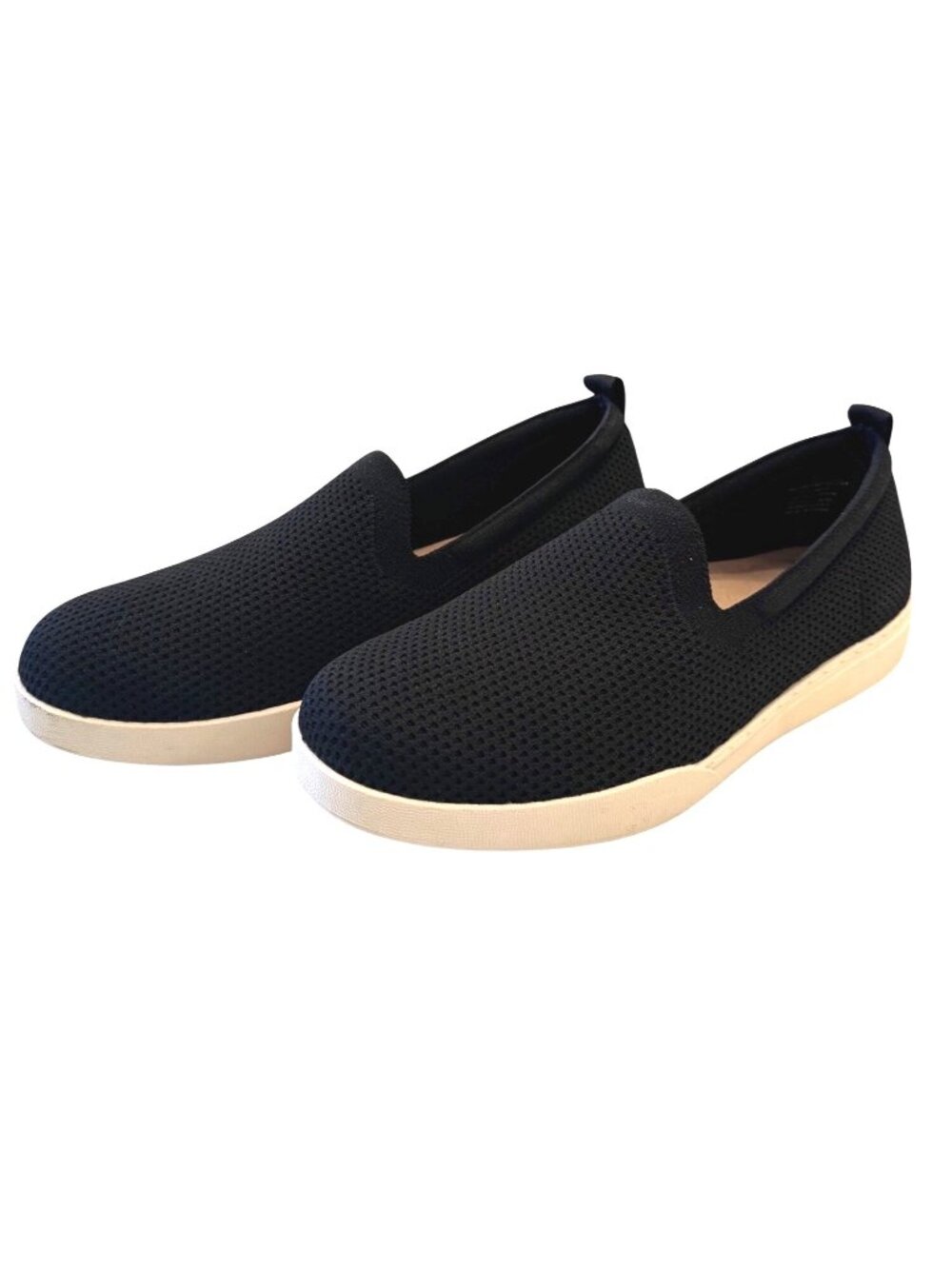 Abeo Encore Knit Women’s 7.5 Black Slip On Sneaker NWOB